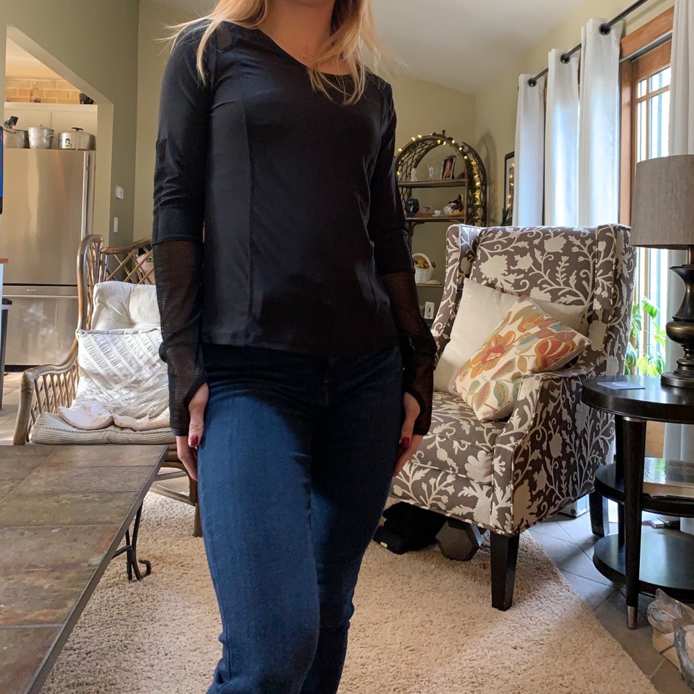 Long Sleeve Mesh Athletic Top